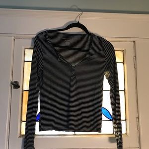 American Eagle stripes Henley